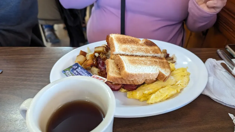 Eggs Home Fries and Toast