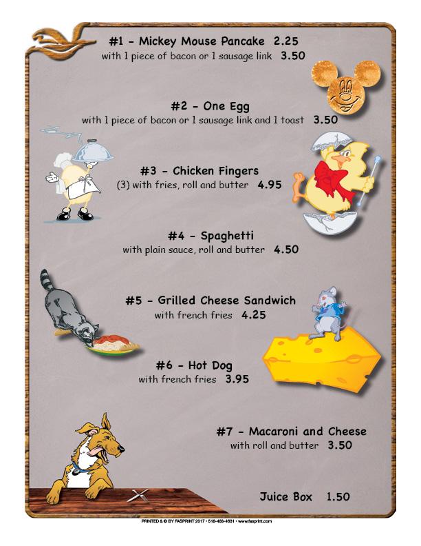 Pleasant Corner Restaurant Menu image 2